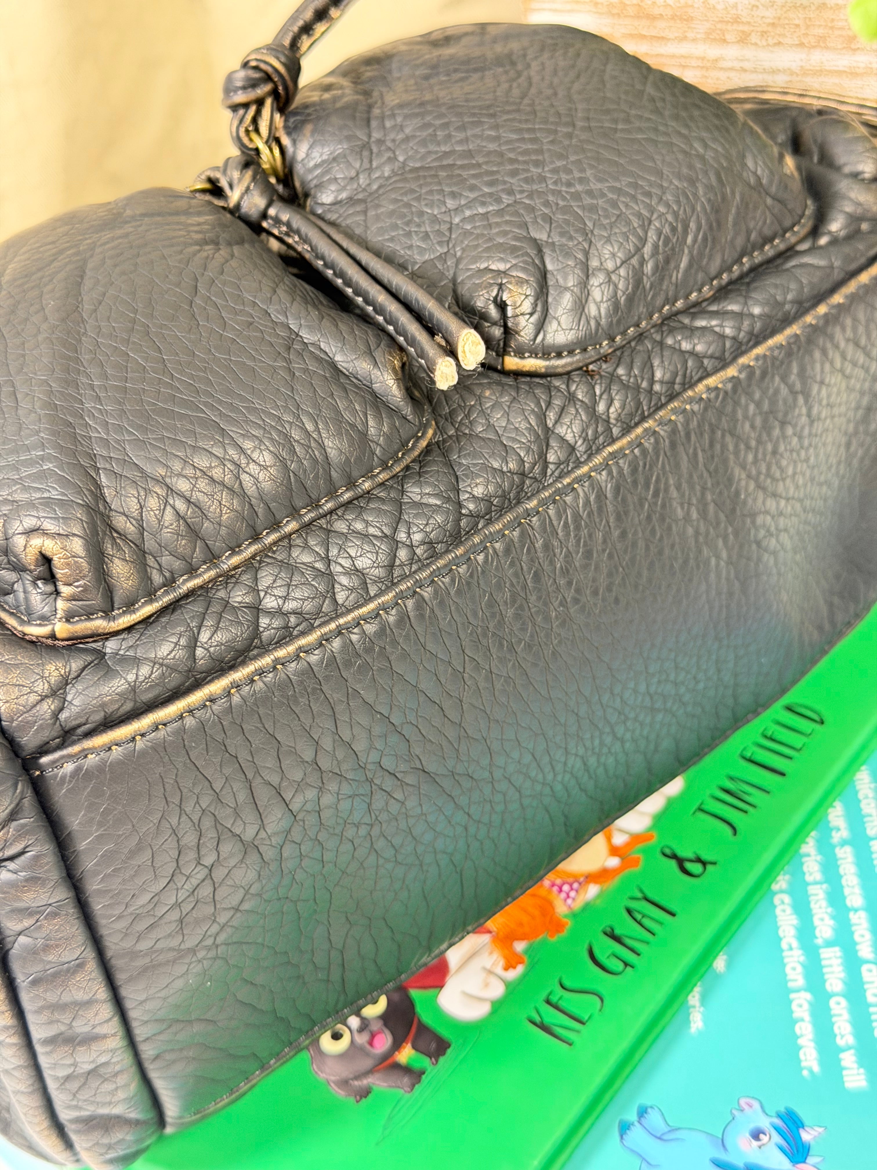 Women’s Black Bronze Shoulder Crossbody Bag.