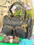 Women’s Black Bronze Shoulder Crossbody Bag.