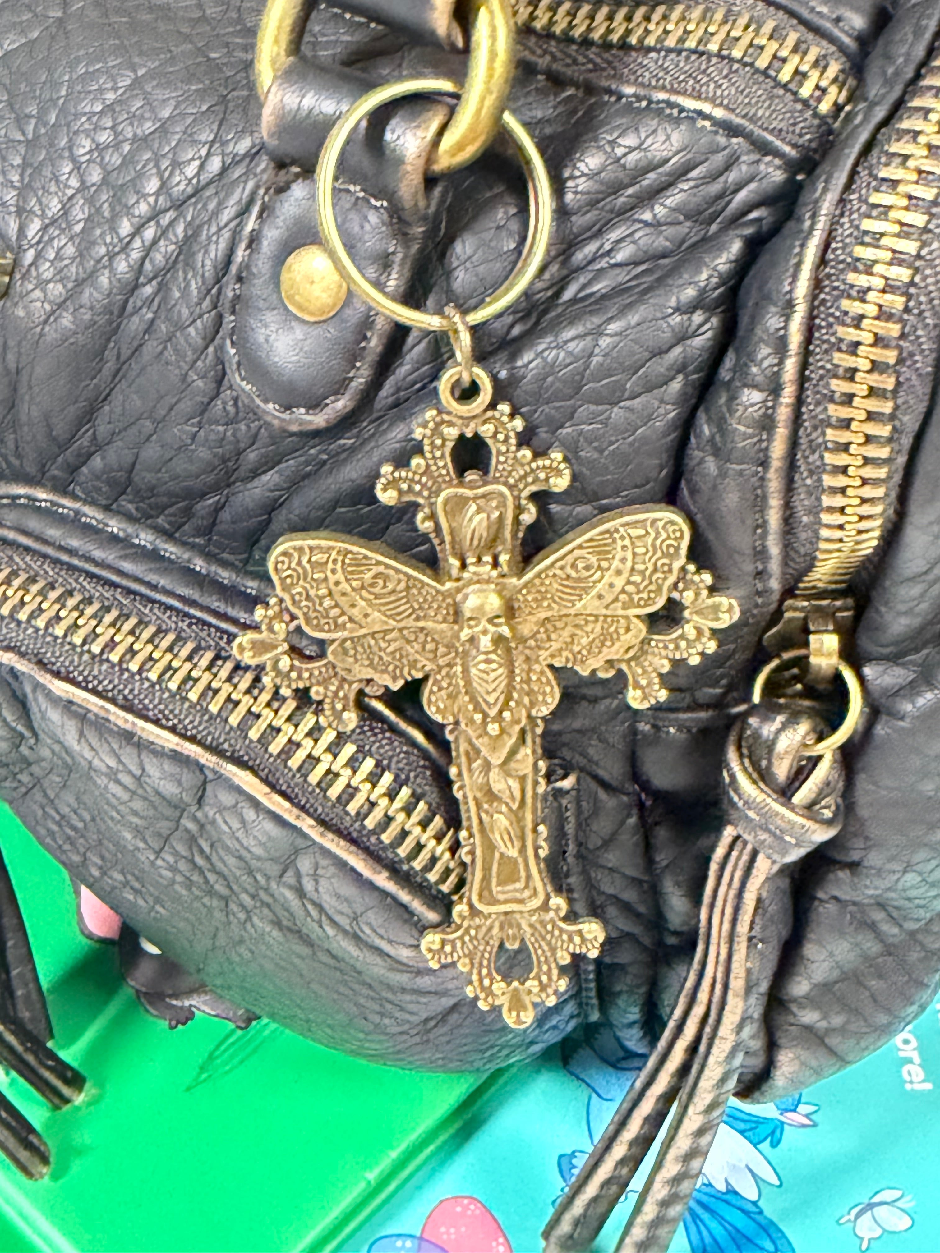 Women’s Black Bronze Shoulder Crossbody Bag.