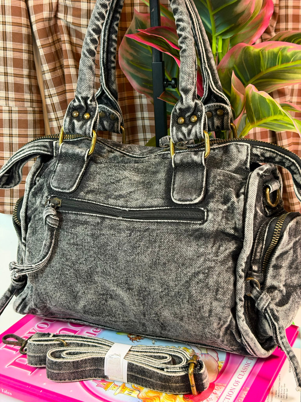 Y2K Vintage Denim Women's Crossbody Bag Handbag Shoulder Messenger Bag