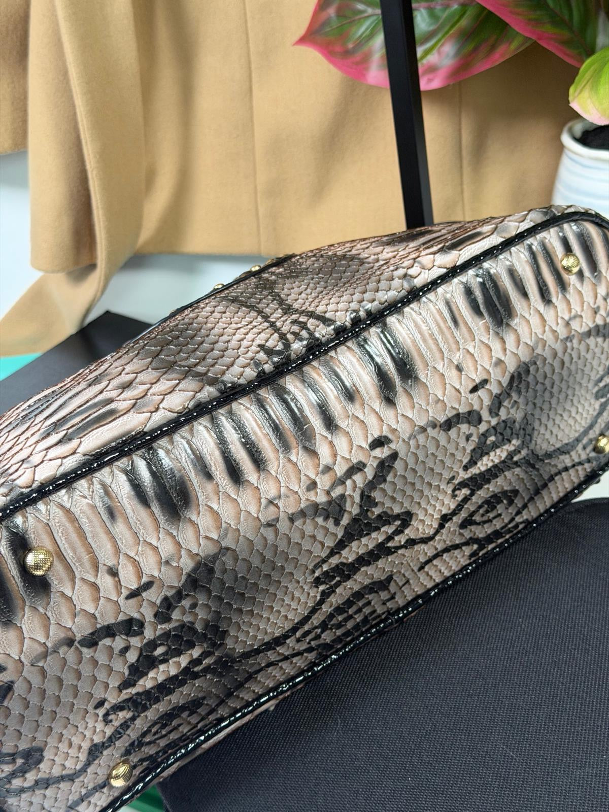 Women,s Tote Snakeskin Faux Leather Large Bag