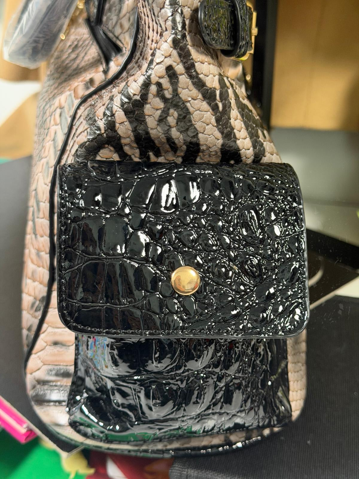 Women,s Tote Snakeskin Faux Leather Large Bag